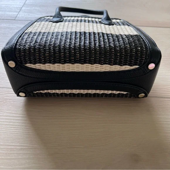 Kate Spade Knott Striped Straw Satchel - Picture 4 of 8